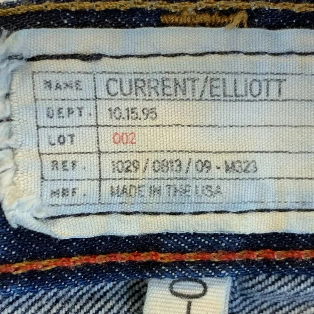 Current Elliott Men's The Slim Taper Distressed Mid Rise In Cove Jeans SZ 29x33 - Picture 9 of 14